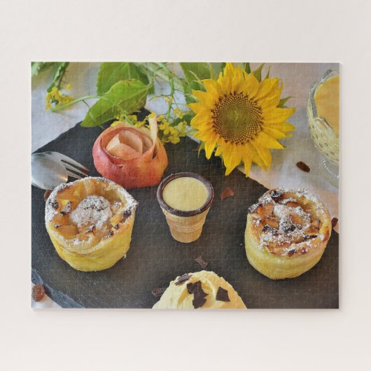 Puzzle Soins sucrés et goûteux Muffins Tournesol Crème gl (Horizontal)