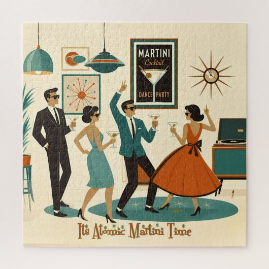 Puzzle Soirée Cocktail Mid Century It's Atomic Martini Ti (Vertical)