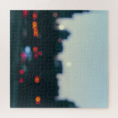Puzzle Soirée Varsovie : Silhouette du paysage urbain flo (Horizontal)