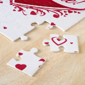 Puzzle Sois Ma Saint-Valentin ! Cœurs rouges (Côté)