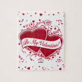 Puzzle Sois Ma Saint-Valentin ! Cœurs rouges (Vertical)