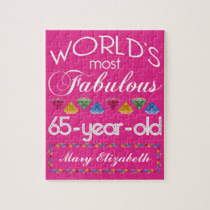 Puzzle soixante-cinquième Anniversaire la plupart de rose