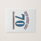 Puzzle soixante-dixième conceptions d'anniversaire (Horizontal)