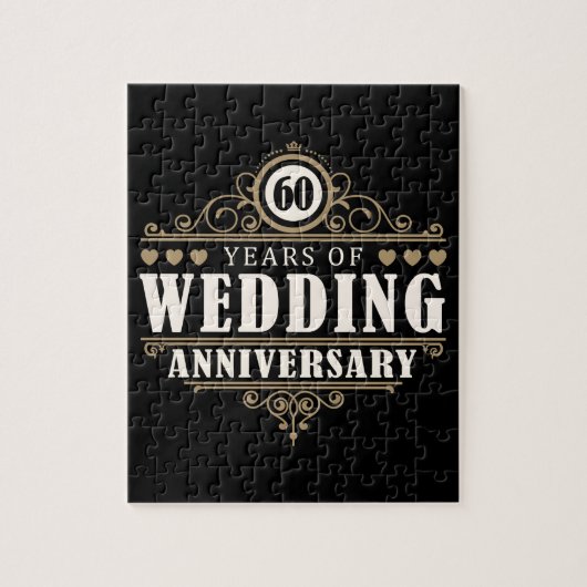 Puzzle soixantième Anniversaire de mariage (Vertical)