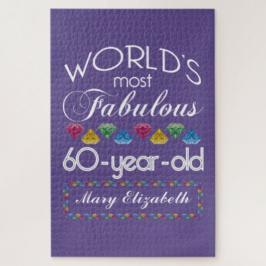 Puzzle soixantième Anniversaire la plupart des gemmes (Vertical)