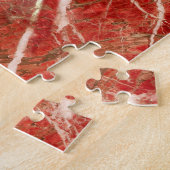 Puzzle Sol en marbre rouge, texture haute résolution. (Côté)