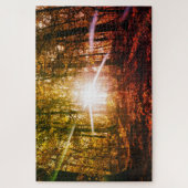 Puzzle Soleil dans la forêt d'automne (Vertical)