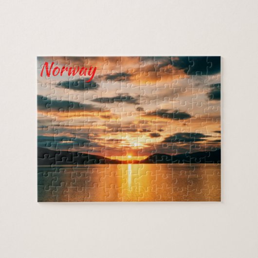 Puzzle Soleil de minuit, nord de la Norvège (Horizontal)