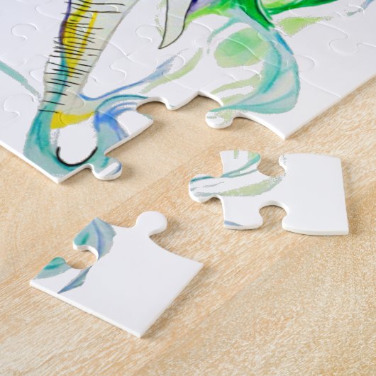 Puzzle soleil d'éléphant (Côté)