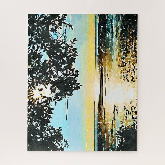 Puzzle Soleil marin aquarelle (Vertical)