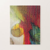 Puzzle Soleil orange - Peinture Abstraite (Vertical)