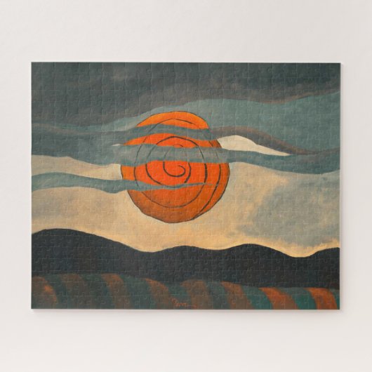 Puzzle Soleil rouge | Arthur Dove | (Horizontal)