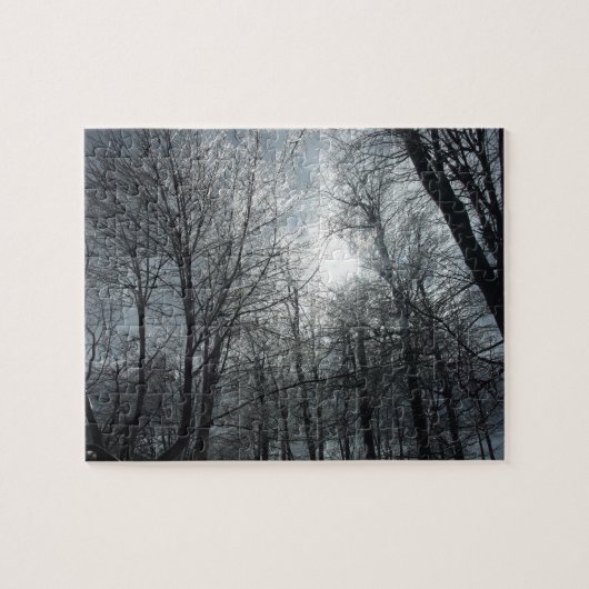 Puzzle Soleil sur les arbres couverts de glace (Horizontal)