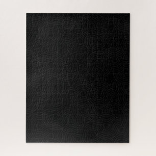 Puzzle Solid Black with Dark Grey Geometric