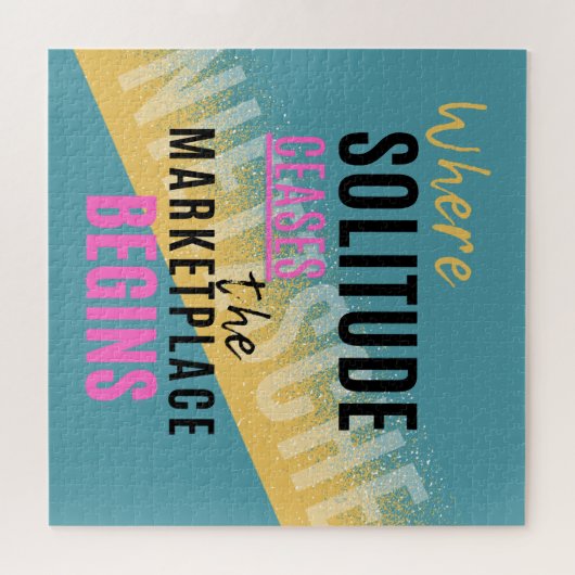 Puzzle Solitude Introspection Introvert Nietzsche quote (Horizontal)