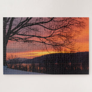 Puzzle Solstice d'hiver coucher du soleil