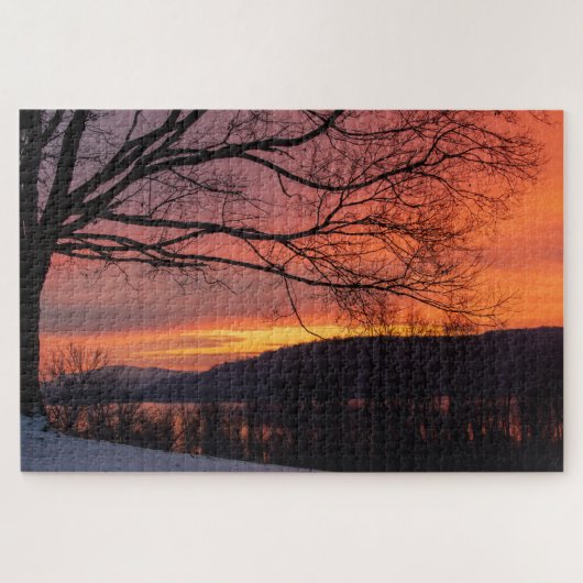 Puzzle Solstice d'hiver coucher du soleil (Horizontal)