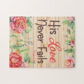 Puzzle Son Amour n'échoue jamais Christian Floral (Horizontal)