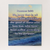 Puzzle Soothing Bible Verse Romans 8:28 Christian (Vertical)