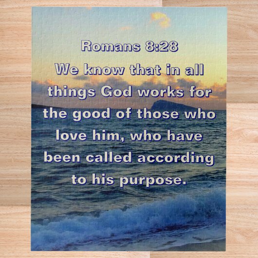 Puzzle Soothing Bible Verse Romans 8:28 Christian