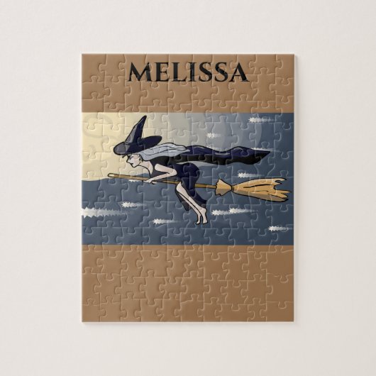 Puzzle sorcier avec nom personnalisé. (Vertical)