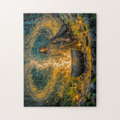 Puzzle Sorcier de fantasy dynamique avec chaudron magique (Vertical)