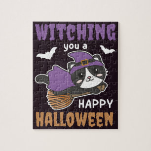 Puzzle Sorcière Chat Vous Sorcière Un Joyeux Halloween J