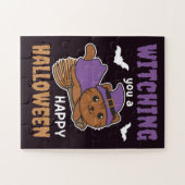 Puzzle Sorcière Chat Vous Sorcière Un Joyeux Halloween J (Horizontal)