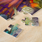 Puzzle Sorcière chef Citrouille effrayant - Halloween (Côté)
