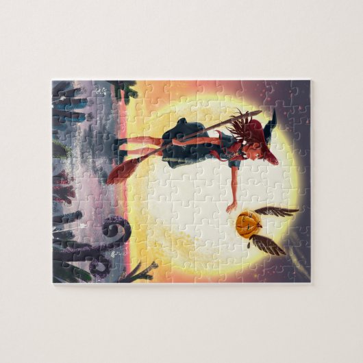 Puzzle Sorcière Contrôler Un Joli Imaginaire Citrouille V (Horizontal)