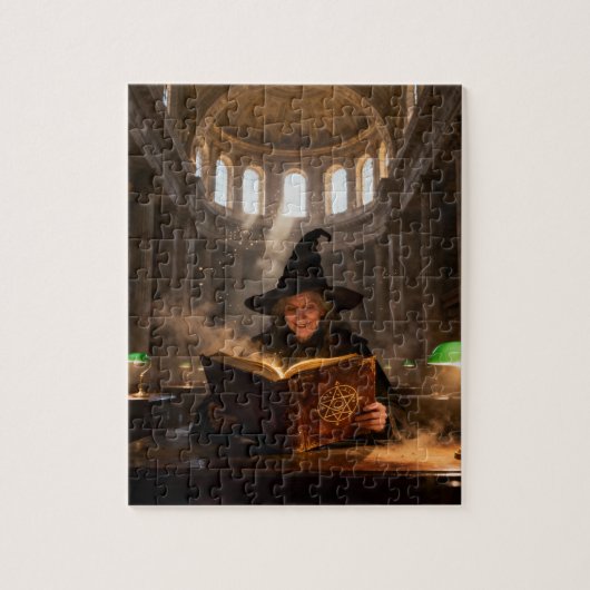 Puzzle Sorcière dans la bibliothèque (Vertical)