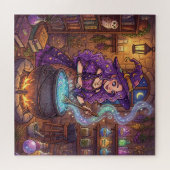 Puzzle Sorcière de dessin animé faisant une potion d'amou (Horizontal)