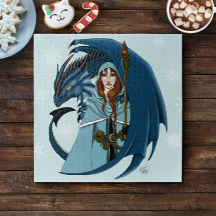 Puzzle Sorcière du Dragon Bleu Flocons de Neige
