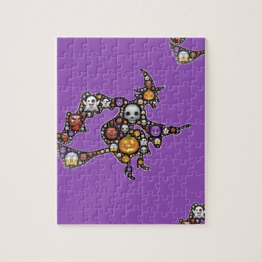 Puzzle sorcière émoji (Vertical)