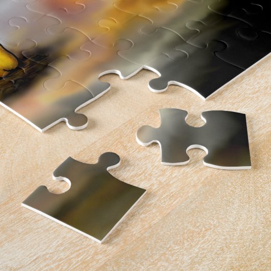 Puzzle Sorcière et chat noir, Happy Halloween ! (Côté)