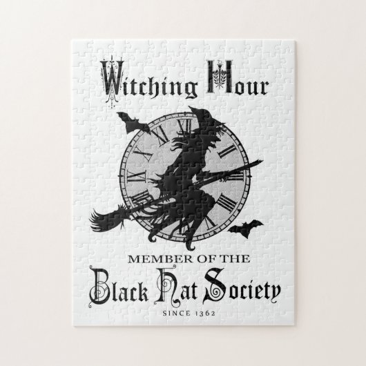 Puzzle Sorcière moderne d'Halloween Vintage (Vertical)