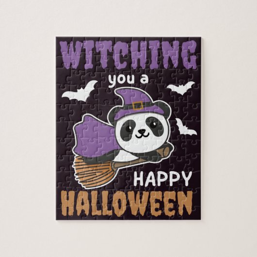 Puzzle Sorcière Panda Vous Sortir Un Joyeux Jigsaw Hallow (Vertical)