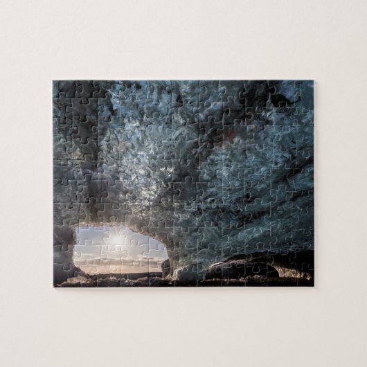 Puzzle Sortant d'une grotte de glace, Islande (Horizontal)