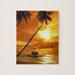 PUZZLE SOUHAIT TROPICAL DE PLAGE VOUS ÉTIEZ ICI CARTE