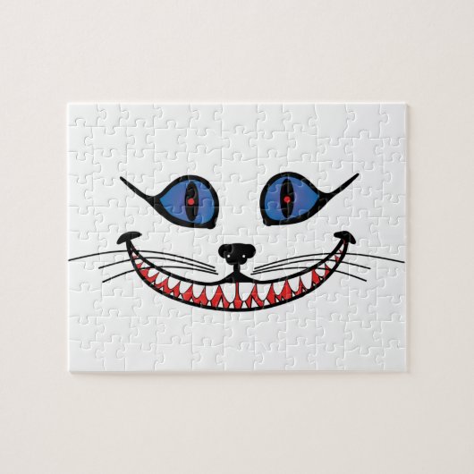 Puzzle Sourire du Chat de Cheshire BLEU (Horizontal)