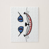Puzzle Sourire du Chat de Cheshire BLEU (Vertical)
