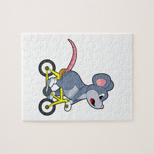 Puzzle Souris avec vélo (Horizontal)