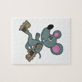 Puzzle Souris comme coureur avec sac à dos (Horizontal)