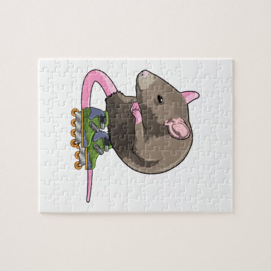 Puzzle Souris comme Patinage en ligne avec Patins en lign (Horizontal)