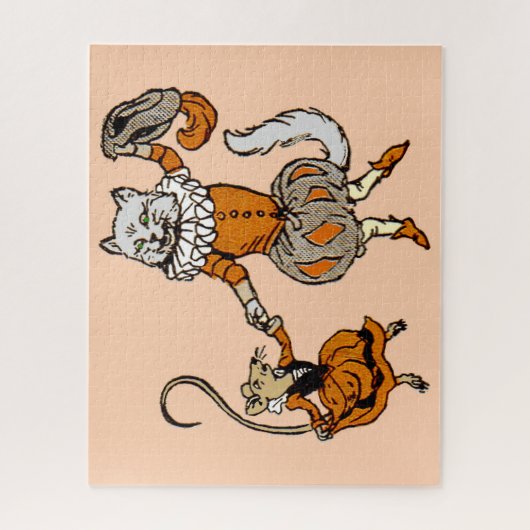 Puzzle souris dansant avec un chat (Vertical)