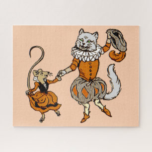 Puzzle souris dansant avec un chat