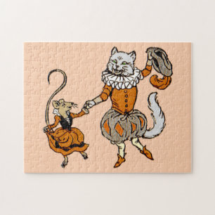 Puzzle souris dansant avec un chat