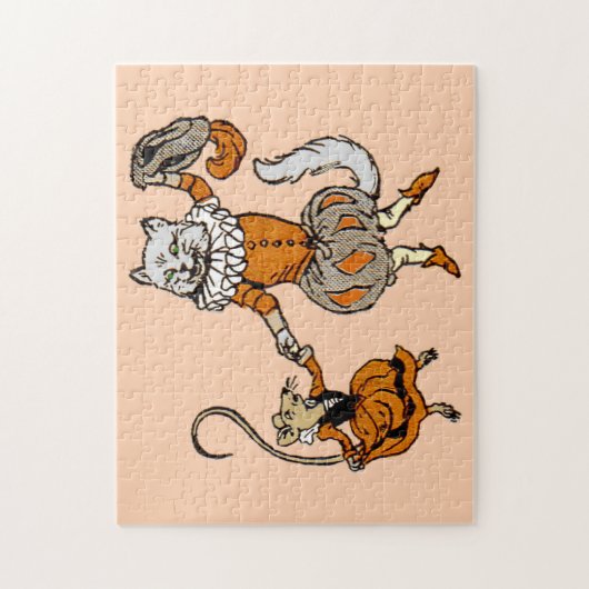Puzzle souris dansant avec un chat (Vertical)