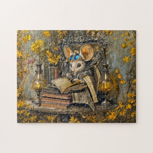 Puzzle Souris de lecture steampunk (Horizontal)