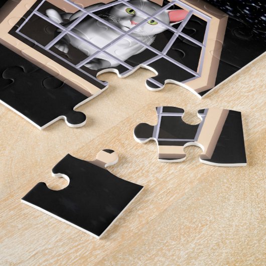 Puzzle Souris drôle du Père Noël (Côté)